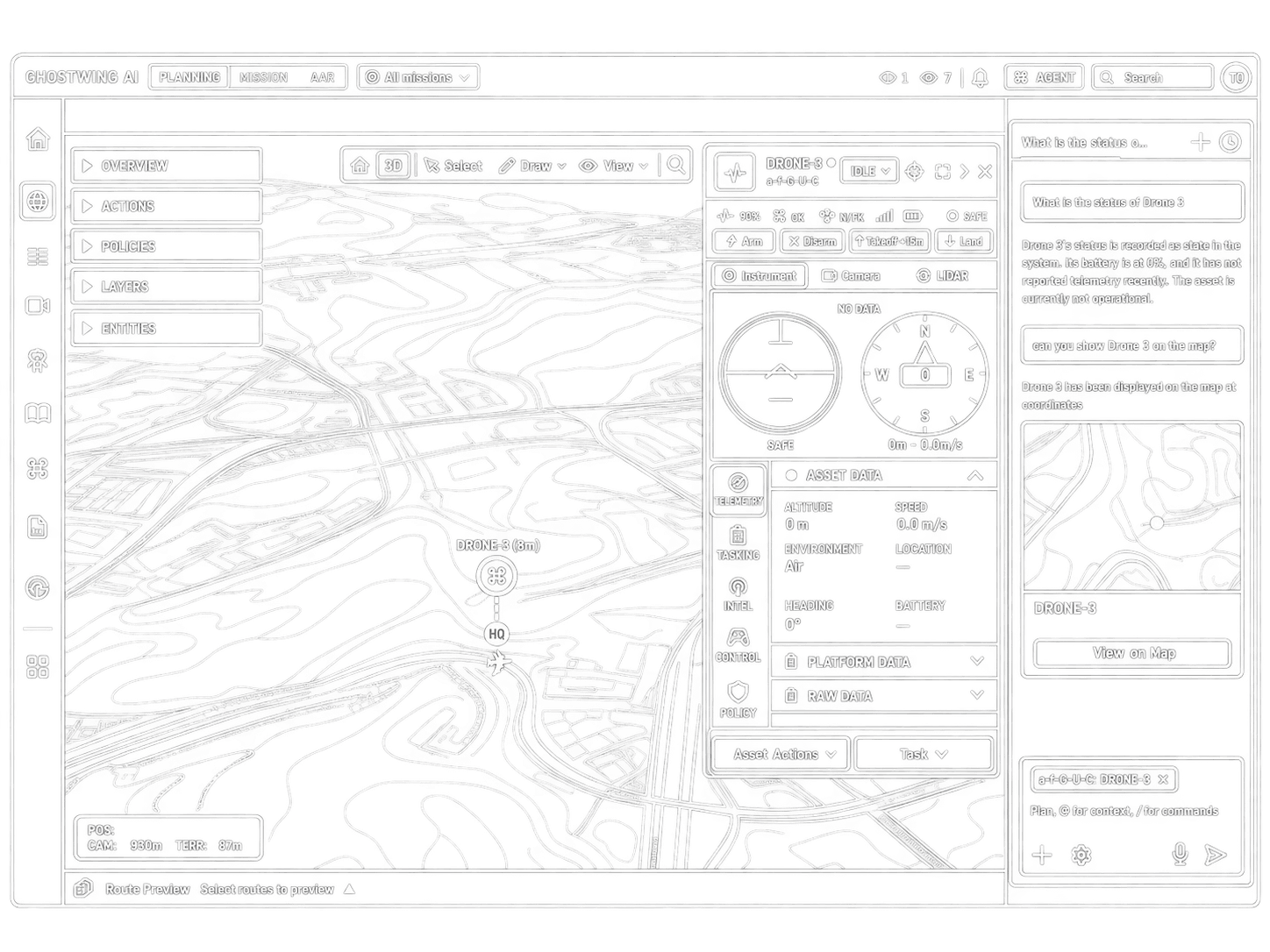 Vespera command platform